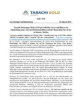 2021-02-15 Tarachi Gold - SAN JAVIER Drilling Report FINAL_DE.pdf