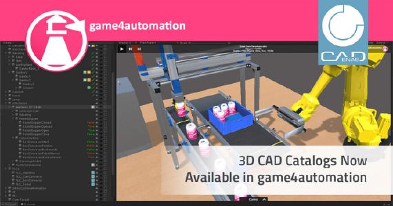 Digital twin e Games technology - Integrazione dei cataloghi CADENAS in Game4Automation