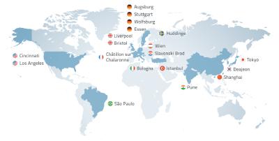 Weltweite Standorte der CADENAS GmbH