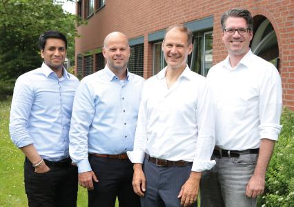 (v.l.n.r): Thulackshan Mohan, Jörg Sänger, Felix Speerli, Carsten Pauli