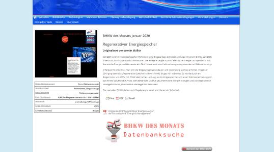 Ein erweitertes Biogas-BHKW wird zum BHKW den Monats Januar gekürt