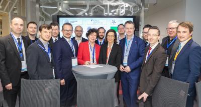 Die Unterstützer der Initiative KI-Hub Sachsen bei der Auftaktveranstaltung am 2. April 2019 / Bildquelle: InfAI/Swen Reichhold