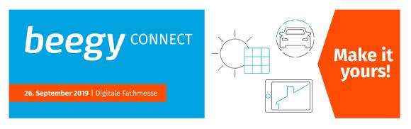beegy CONNECT 2019 Eventbanner