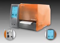 Weidmüller's thermal transfer printer THM Plus S supports versatile label printing. Detail 1: installed via the USB port the printer is detected immediately by Plug and Play ID and installs automatically. Detail 2: the generously dimensioned touchscreen display facilitates intuitive operation. 