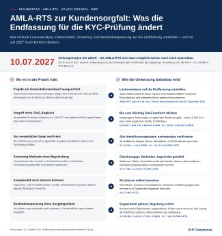 AMLA-RTS zur Kundensorgfalt: Was die Endfassung für die KYC-Prüfung ändert