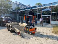 Lift Fahren statt Abseilen