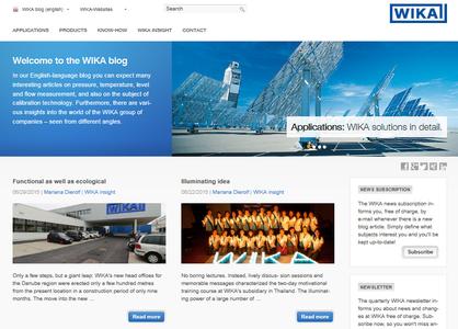 WIKA blogs about know-how, products and the company itself