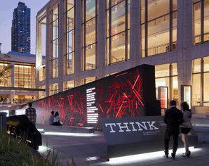 IBM THINK exhibit THINK was a free public exhibition in the Fall of 2011 at Lincoln Center, NYC. The exhibit brought to life the many ways in which IBM people and technology are making the world work better. This exhibit will be restaged at Disney, Epcot this year and be experienced my millions of Epcot attendees over the next several years