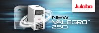 With the VALEGRO 250, JULABO is expanding its recirculating cooler series with a solution for typical cooling tasks in the laboratory. As the successor to the proven F250 compact recirculating cooler, the new model combines space-saving dimensions with an expanded range of functions, modern operation, and a natural refrigerant.