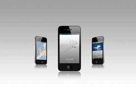 B1 I Now also available on mobile terminals: Zumtobel’s new "Map of Light" app provides information on new projects and products via iPhones, iPads and iPods