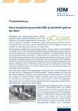 [PDF] Pressemitteilung: Neue Ausgründung aus dem IOM: qCoat GmbH geht an den Start