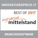 Zertifikat für fireplan Best Of  Branchensoftware 2017