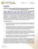 [PDF] Pressemitteilung: Maple Gold erweitert Liegenschaft Douay, leitet regionale luftgestützte Mag-EM-Erkundung ein und ernennt Corporate Secretary