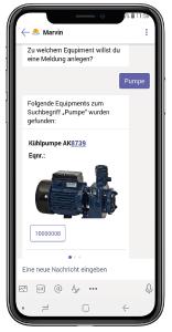 Instandhaltungsmeldungen lassen sich mit dem digitalen Assistenten MARVIN von T.CON einfach per Sprach- oder Textdialog anlegen. Die Informationen werden sofort nach SAP EAM übertragen und dort verbucht / Bild: T.CON GmbH & Co. KG
