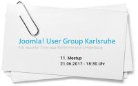 Veranstaltungshinweis: Treffen der Joomla! User Group in Karlsruhe am 21. Juni 2017