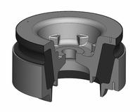 The conical bearing from ContiTech Vibration Control can withstand loads of up to 150 kN / Photo: ContiTech