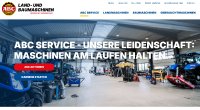 Service Screenshot Homepage ABC Land- und Baumschinen