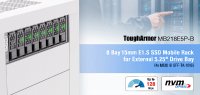 Hochkompakter 8-Bay E1.S NVMe Speicher in einem einzelnen 5,25