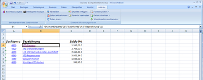 Nahtlose Integration: Direkt aus Excel kann der Anwender per "Drill-Down"...