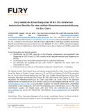 [PDF] Pressemitteilung: Fury meldet die Einreichung eines NI 43-101-konformen technischen Berichts für eine erhöhte Mineralressourcenschätzung bei Eau Claire