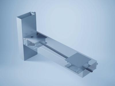 Le système de tension de boulon innovant heroal PS permet de vastes surfaces vitrées, des charges de vitrage importantes et de faibles largeurs visibles sans recourir à de lourds profilés d'insertion / © heroal