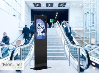 MonLInes MDS004 - Design Display Stele pulverbeschichtet als Infopoint