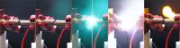 Picture series of an arc flash created at the Fraunhofer IISB arc fault test stand. Picture: Kurt Fuchs / Fraunhofer IISB