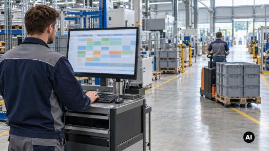Digitale Transportsteuerung im Industriewerk
