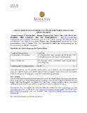 [PDF] Pressemitteilung: Aurania erhält eine Genehmigung für die Fristverlängerung der Optionsscheine