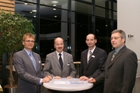 Boten kompetente Infos zum Thema Finanzierung – Michael Rieger, Dr. Helmut Kessler, Günter Gosolits, Dieter Sigler (von li.)