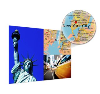 Fotoposter mit Landkarte als Collage