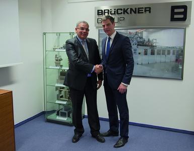 Mr. Abdelhak Ouzzir, President of BFP (left) and Mr. Peter Mertes, Senior Sales Manager of Brückner Maschinenbau