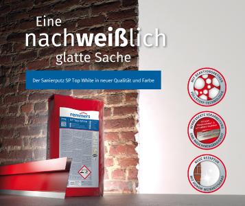 Remmers startet die zweite Verkaufsaktion des Sanierputzes SP Top White / Bild: Remmers, Löningen