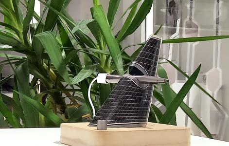 Solar driven power bank charger made by free-form OPV in a 3D configuration