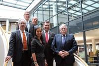 Gedankenaustausch im Heilbronner Haus der Wirtschaft (von links): Hermann-Josef Pelgrim, Christof Geiger, Yusuf Hocaoglu, Elke Döring, Yücel Yilmaz und Prof. Dr. Dr. h. c. Harald / Foto: Marquart