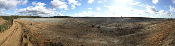 Construction site of the 65MWp PV-Project Ganzlin