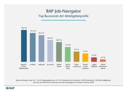 Grafik: Top Buzzwords der Arbeitgeberprofile