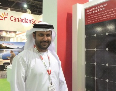 Khaled Obaid Al Othman Al Ali, CEO der AL Fahad Group am Stand von Canadian Solar auf dem W.jpg