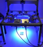 Das speziell für die Thermografie entwickelte LED-System bei der Arbeit