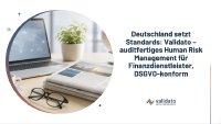 Deutschland setzt Standards: Validato liefert revisionssicheres Human Risk Management für Banken, Versicherungen und Kapitalmärkte – DSGVO-konform und regulatorisch abgesichert. Wie Finanzinstitute in Deutschland, der Schweiz, Österreich und Luxemburg mit Validatos integrierter Human-Risk- und Background-Check-Plattform FINMA-, EBA-, AMLD6- und DORA-Anforderungen effizient und revisionssicher erfüllen.