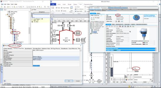 Direkt aus der Bearbeitung von jedem Engineering-Dokument ins W@M-Portal von Endress und Hauser (© AUCOTEC/Endress+Hauser)