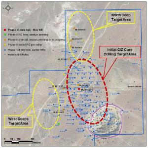 Location of ML19-123CT, pending holes and new holes to be drilled at Mother Lode Project, Nevada
