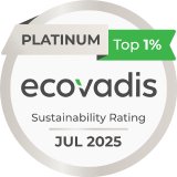 Across all industries, the ALTANA Group ranks among the top 1 percent of companies worldwide in the overall EcoVadis ranking and has therefore been awarded the Platinum Medal. / Image credit: EcoVadis