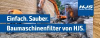Nachrüstung von HJS Partikelfiltern von Baumaschinen