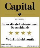 Vier Sterne im Innovationsranking: Würth Elektronik konnte das kompetente Expertenpanel überzeugen.