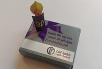 Mit diesem Jubiläumskuchen überrascht die CIM GmbH zum Geburtstag ihre Kunden