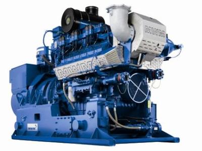 High efficiency and 500 kWel output: MWM genset TCG 2016C V12 (factory photograph)