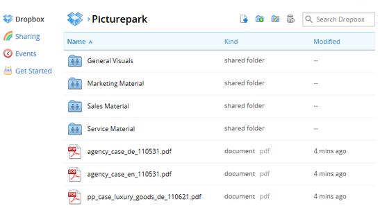 Dropbox integration