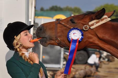 How to get a horse to eat its carrots....