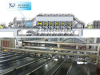 Typische Einbauposition von EMG SOLID® IR an einer Presslinie und reale Installation